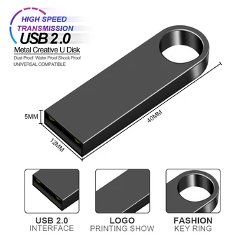 128G Pero Jednotky Vodotesné Kovové Typ-C, Usb Flash Disk, USB 2.0 Flash Disk Cle Usb Stick 4/8/16/32 64 G kl ' úč Pamäťovej Karty Flash