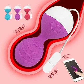 Smart Kegel Loptu APP Riadenie Upozorňuje Skok Vajcia Vagina Sprísnenie Cvičenie Geisha Lopty Pre Ženy Sexuálne Hračky Ben Wa Loptu