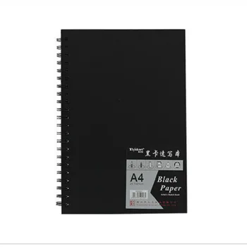 Black Karty Kniha A4 120 Strán Black Karta Papier Vnútornej Strane Zvitku Knihy Graffiti A3 fotoalbum DIY Black Sketchbook Notebook
