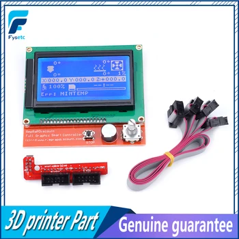 12864 LCD Rampy Časti RAMPY 1.4 Radič Ovládací Panel LCD 12864 Monitor Doske Modrá Obrazovka Modul Pre Anet A6