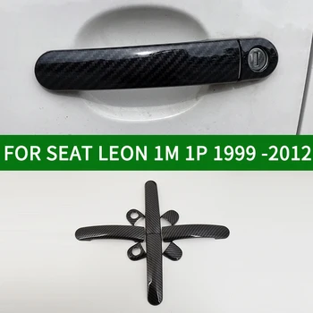 PRE SEAT LEON 1M 1P 1999-2012 Príslušenstvo lesklý uhlíkových vlákien vzor dverí rukoväť výbava zahŕňa TDI SDI CUPRA FR