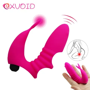 EXVOID Prst Kryt Vibrátor Sexuálne Hračky pre Ženy G-spot Masér Klitorisu Pošvy Stimulovať Silikónové Prst Rukáv Bullet Vibrátor
