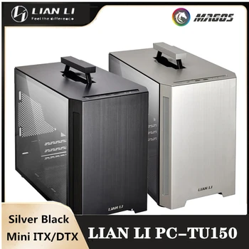 Lian li PC-TU150 Počítač Mini ITX/DTX Prípade PC,3PCI Sloty,Prenosné+Strane Transparentný DIY Podvozku