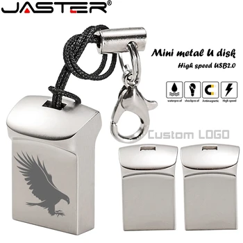 JASTER Mini kovové USB flash disk 4G 8G 16GB 32GB 64GB Prispôsobiť Pero Disk USB Memory Stick U diskov darček ZADARMO Vlastné logo