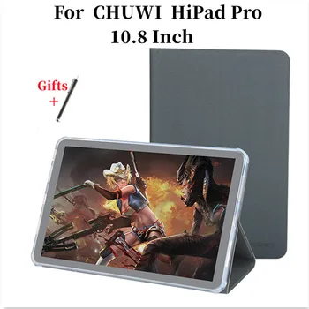 Ultra Tenké trojnásobne Stojan Prípade CHUWI HiPad Pro 10.8 palcový Tablet Mäkké TPU Drop Odolnosť Kryt Pre HiPad Pro Nový Tablet