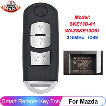 KEYECU SKE13D-01 Smart Remote Auto príveskom, 3 Tlačidlá FSK 315MHz S ID49 Čip Pre Mazda FCC ID: WAZSKE13D01 IC: 662F-SKE13D01