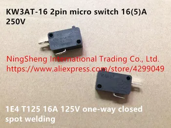 Originál nové 100% KW3AT-16 2pin micro switch 16(5)250V 1E4 T125 16A 125V one-way zatvorené bodové zváranie