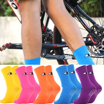Muži Cyklistické Ponožky Farebné Oko Vzor Ženy Non-Slip Priedušná Nositeľné Bicykli, pánske Outdoorové Športy, Cyklistické Ponožky Ponožky