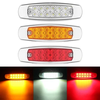LED Bočné Svetlo Odbavenie Žltá, Červená, Biela 12 LED Nákladných Prívesov Svetlá Pre Peterbilt 24V