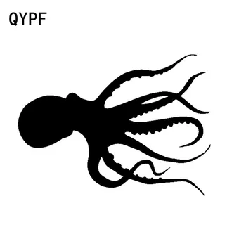 QYPF 16.3 cm*11,8 cm Dobrú Kvalitu Nekonečné Turné Chobotnica Vinyl Odtlačkový Krásna Čierna/Strieborná Auto Nálepky, C18-0227