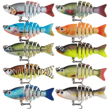 Lure Mini Oslniť Farba Multi-Sekcii Šiestich Sekcií Návnadu 5.8 cm 4.7 g Útok Ostriež Pokrútené Úst Plytkého Mora Rybárske Pevného Návnada