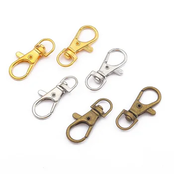 5 ks/veľa Split Key Ring Otočný Lobster Spona Konektor Pre Vak Pás Retiazky DIY Šperky Čo Zistenia