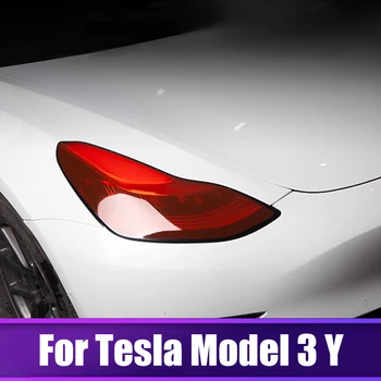 Pre Tesla Model 3 Y 2020 2021 2022 2023 Auto Svetlometu Anti-Scratch Ochranný Film Odtieň Dymu Čierna Nálepka Príslušenstvo