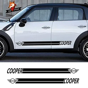 2 kusy vinyl grafika premium kvalitu Vozidla Obtlačky strane pruhy telo kotúča, nálepky, auto styling Pre Mini Cooper