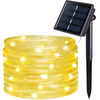 Vianočné Ozdoby Solárnej Energie Vonkajšie String Ľahké Nepremokavé 100 LED Girlandy Lano Trubice Víla, Záhradné Osvetlenie, Svadobné Osvetlenie
