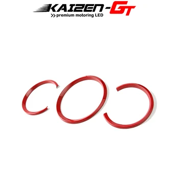 3ks Červená ABS Panel Prístrojovej dosky, Dekoratívne Krúžok Kryt Trim Nálepky Na roky 2014-up Porsche Macan Auto Styling Príslušenstvo