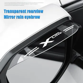 2 ks Pre KIA X Line Logo Auta Flexibilné PVC Spätné Zrkadlo Dažďový Tieni Rainproof Čepele Späť Zrkadlo Obočie Daždi Kryt Auto Acc