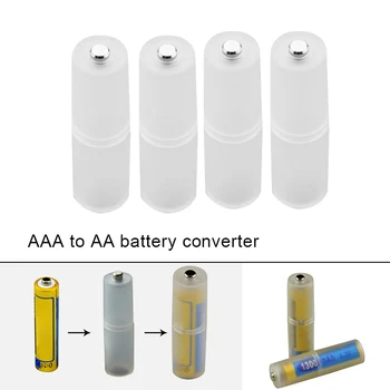 4pcs AAA na AA Veľkosť Batérie Converter Adaptér Batérie Držiak Odolné Prípade Switcher Konverzie kazety