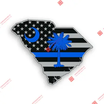 Južná Karolína Nálepky Polícia Modrej čiary SC Štátnej Vlajky Auto Okno Nárazníka Odtlačkový Závodné Motocykle Prilba Nálepky