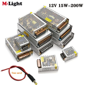 AC110V 220V Na DC12V LED Napájací Adaptér 15W/25W/60W/100W/120W/200W/250W LED Svietidlá dodávame Transformátor Pre LED Pásy CCTV Router