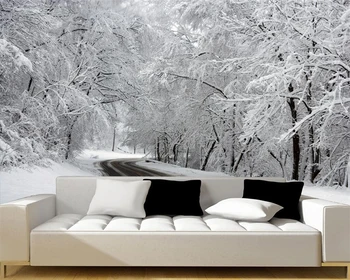 Beibehang Vlastnú tapetu biely sneh lese fresco rozkladacia pohovka, TV joj, stena obývacia izba, spálňa pozadí nástenná maľba 3d tapety