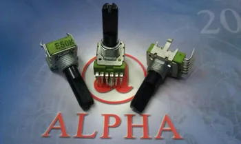 Taiwan alpha rk12 potenciometer e50k 23 mm hriadeľ s stred