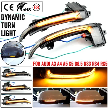 Prejdite LED Dynamický Zase Signálneho Svetla Bočné Zrkadlo Blikajúce Svetlo Repeater Blinker pre Audi A3 8P A4 A5 B8 Q3 A6 S6 SQ3 A8 D3 8K