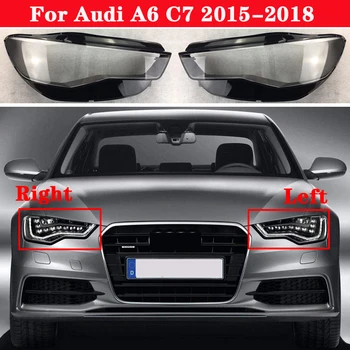 Pre Audi A6, A7 2015-2018 Auto Predných Svetlometov Kryt Objektívu Auto Shell Svetlomet Tienidlo sklo Lampcover Vedúci svetlo svetlo kryt