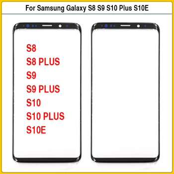 10PCS Pre Samsung Galaxy S8 S9 S10 Plus S10E Dotykový Displej LCD Predné Vonkajšie 3D Sklo Objektívu, dotyková obrazovka Sklenený Kryt Nahradiť
