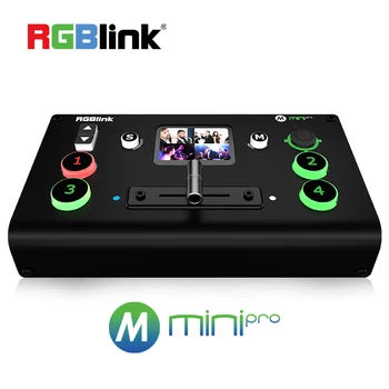 RGBlink Mini Pro, Multi Video Formát zvukového Pultu Prepínač 4 Kanálové Vstupy HDMI Fotoaparátu Výroby USB3.0 pre Živé Vysielanie, Youtube
