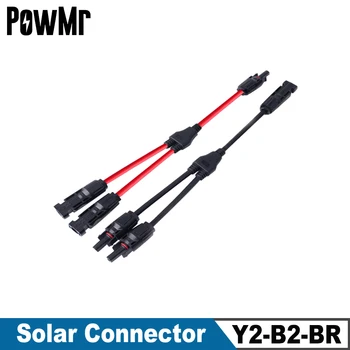 POWMR 1Pair/2Pairs Solárne Konektora Vodotesný IP67 Y Pobočky PPO Zapojte Kábel Konektory Pre Solárnych Panelov A Fotovoltaických Systémov