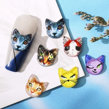 50PCS 3D Kawaii Kreslených Mačka Nechtov Charms Kamienkami Drahokamy Lesk Akrylové Nechty Umenie Šperky Manikúra Nechty, Dekorácie, Doplnky