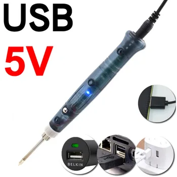 5V USB Spájkovačka Elektrická Vykurovacia Nástroje Prepracovať So Kontrolka Rukoväť Zváranie Zbraň BGA Opravy