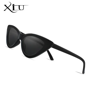 XIU Ženy Fashion Okuliare Cat eye Dizajn Značky slnečné Okuliare Žena Retro Vintage Gafas Okuliare Oculos de sol UV400