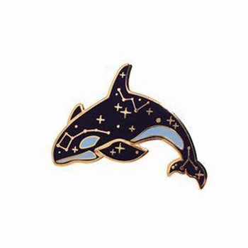 Tretie dolphin smalt pin hviezda súhvezdia brošňa Dipper odznak kozmického šperky darček