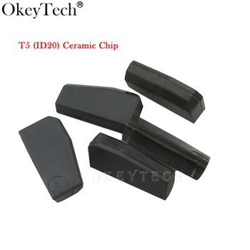 Okeytech 5 ks/veľa Kľúčových Čip T5-20 Transpondér Čip Prázdne Uhlíka T5 Cloneable Čip Pre Kľúča Vozidla Cemamic T5 Čip Kópiu ID 11 12 13