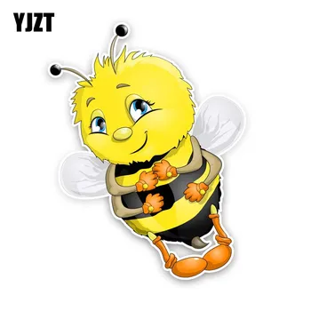 YJZT 12.2 CM*15.8 CM Plachý Bee Nálepky Auto PVC Odtlačkový 12-300707