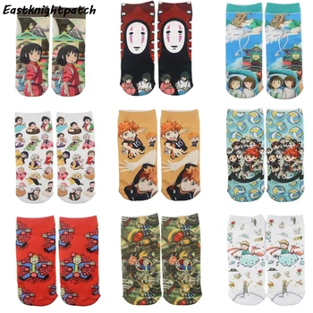 E2404 Zábavné Anime Vzorované Ženy Muži Krátke Ponožky Cartoon Malý Princ Bavlna Členok Priedušné ponožky