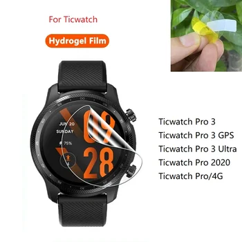 Úplné Pokrytie Hydrogel Film Screen Protector Pre Ticwatch Pro 3 GPS Ultra Kolo Smart Hodinky Nie Skla Mäkké Fólie Pre Pro 2020 4G