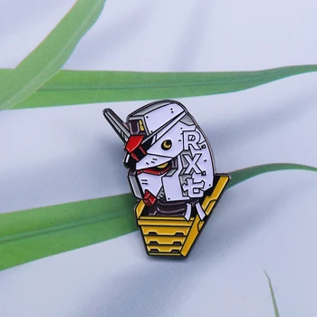 Gundam smalt pin obrie roboti pin Japonský sci-fi brošňa