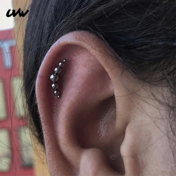 UVW551 2pc Malý Roztomilý Chirurgickej Ocele Dot Chrupavky, Náušnice, Gombíky Krídlo Tragus Helix Piercing Jewelrys pre Ženy