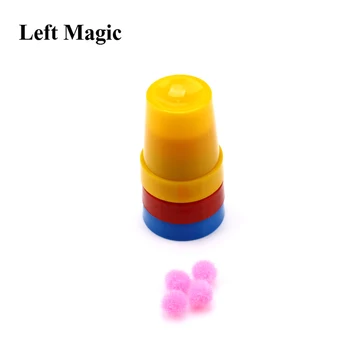 Malé mini tri Šálky & Gule 3.4*3.0 cm zblízka Kúzla ilúzie elementary meditation truco magia deti deti hračka