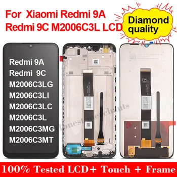 100% Originálne Pantalla Redmi M2006C3LG LCD Pre Xiao Redmi 9A 9C DisplayTouch Obrazovky Montáž Nahradenie Redmi 9a дисплей