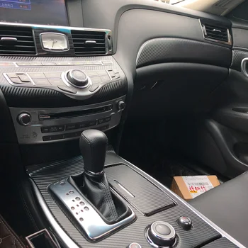 Pre Infiniti M37 M25 Q70 Roky 2013-2017 Interiéru Centrálny Ovládací Panel Dverí Rukoväť karbónová Nálepka Obtlačky Auto styling Accessorie
