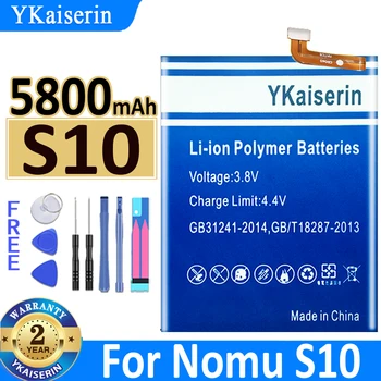 YKaisaerin 5800mAh Top Kapacita Batérie pre Nomu S10 Smart Telefónu kontakty batérie Rýchle dodanie