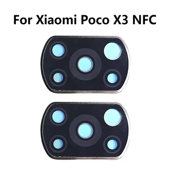 20PCS zadné Zadné Sklo Objektívu Fotoaparátu Pre Xiao POCO X3 NFC Globálna Verzia Kamery Sklo S Lepidlo Lepidlo S Krytom Držiak Rámu