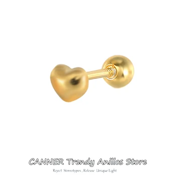 Canner 1piece Pendientes Plata 925 Náušnice Pre Ženy Stud Earings Seahorse Spider Bowknot CZ Chrupavky Piercing Jemné Šperky