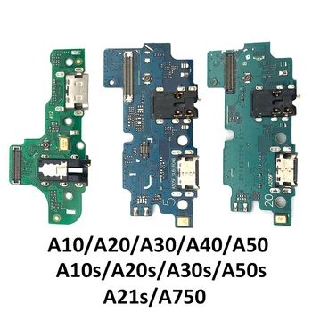 10Pcs/veľa USB Nabíjanie Doske Konektor Nabíjačky Rada Flex Kábel Pre Samsung A10 A10S A20 A20S A21S A30 A30S A40 A50 A50S A750