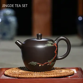 Vysoká Kvalita Yixing Fialová Hliny Čaj Banku Kmeňových Ručné Kanvica Filter Krásy Čaj Maker Čínsky Zisha Čaj Nastaviť Dodávky 240ml