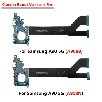 Originál Nový USB Nabíjací Konektor Dock Rada Flex Kábel Pre Samsung A90 5G A908B A908N Konektor Nabíjania Doska S Hlavným Flex
